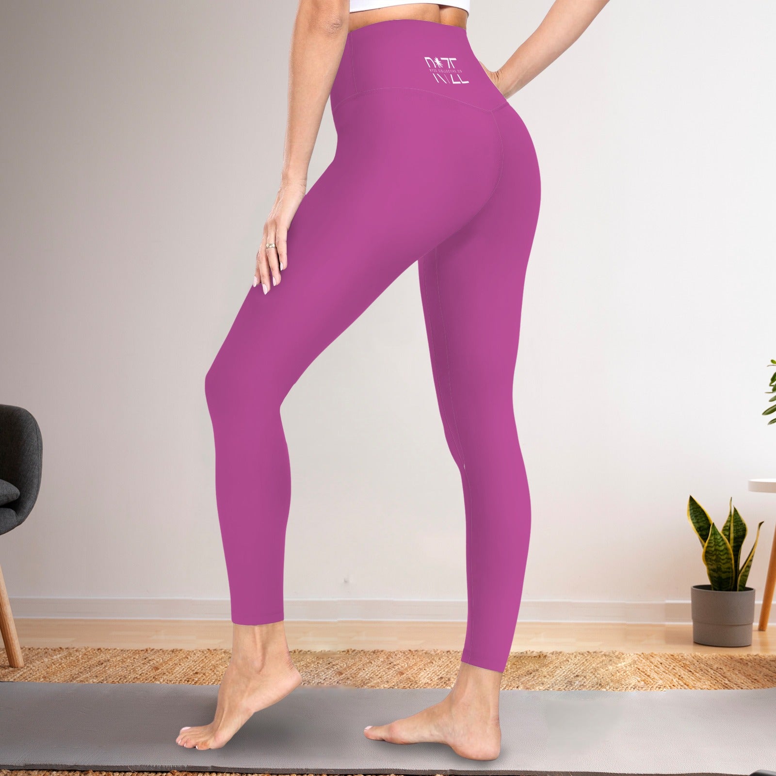 High Waist Yoga Leggings- Orchid Mauve