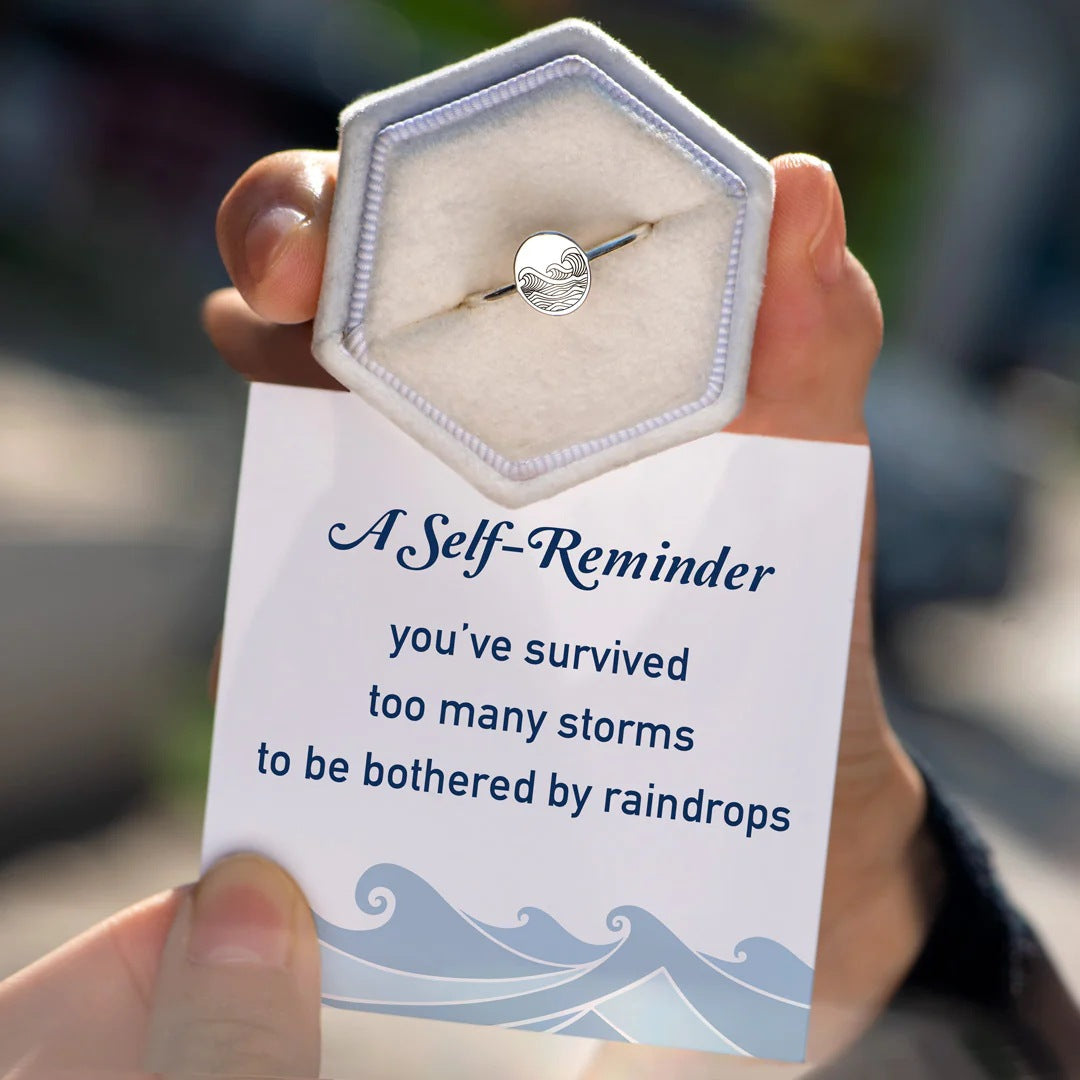 Pure Silver Sea Wave Ring