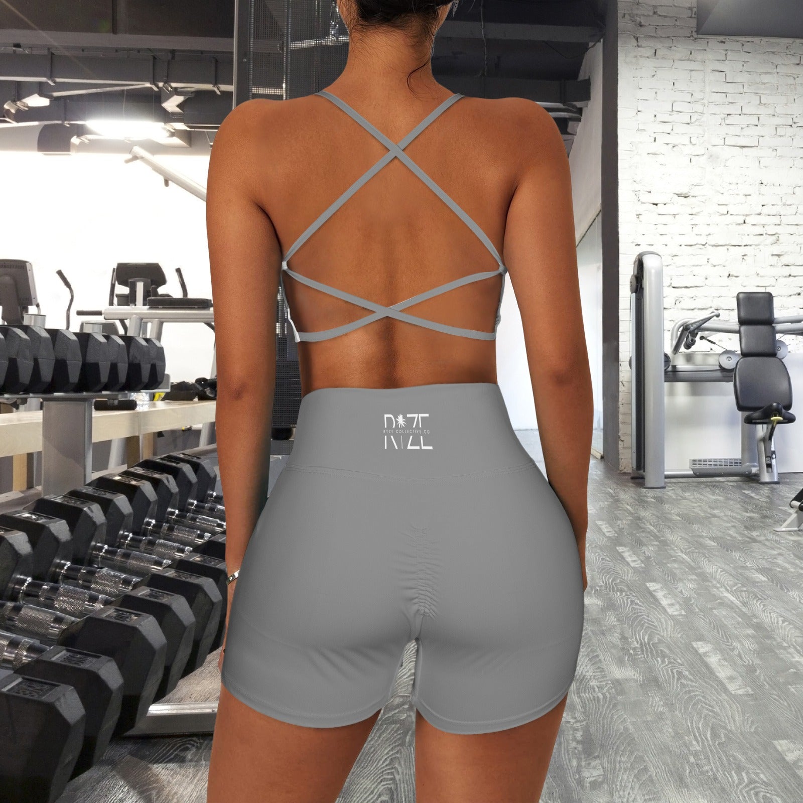Women's Yoga Shorts Set- Smoky