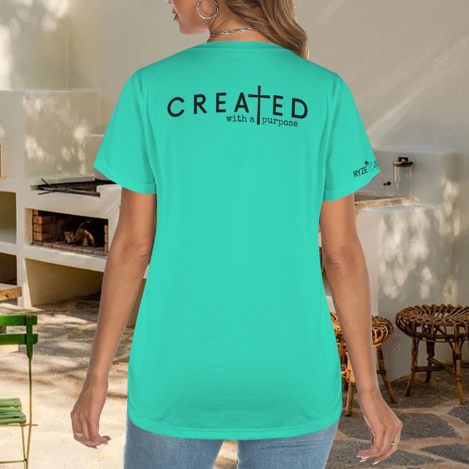 Created with a Purpose Tee- Seafoam