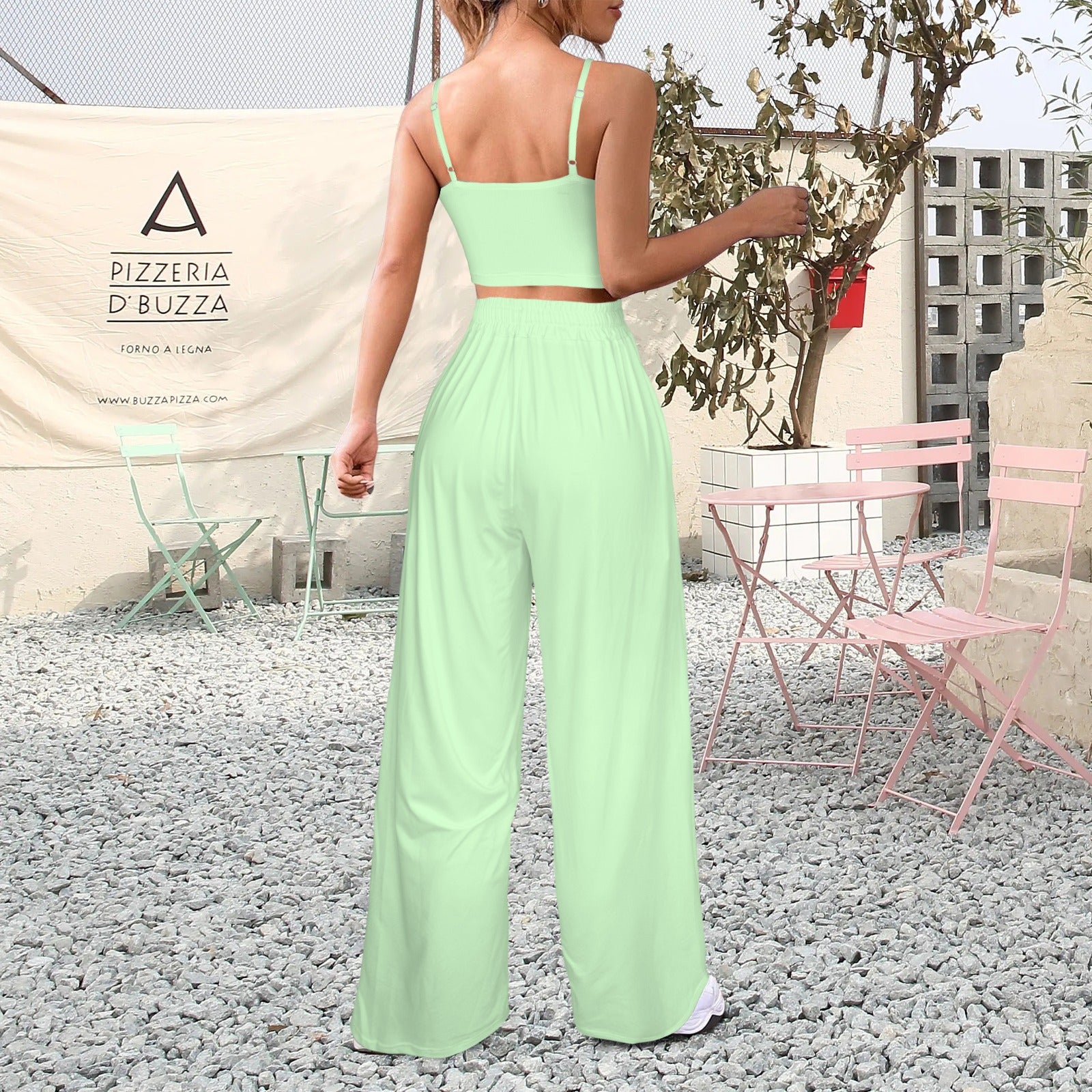 Bralette Pant Set- Frosty Lime