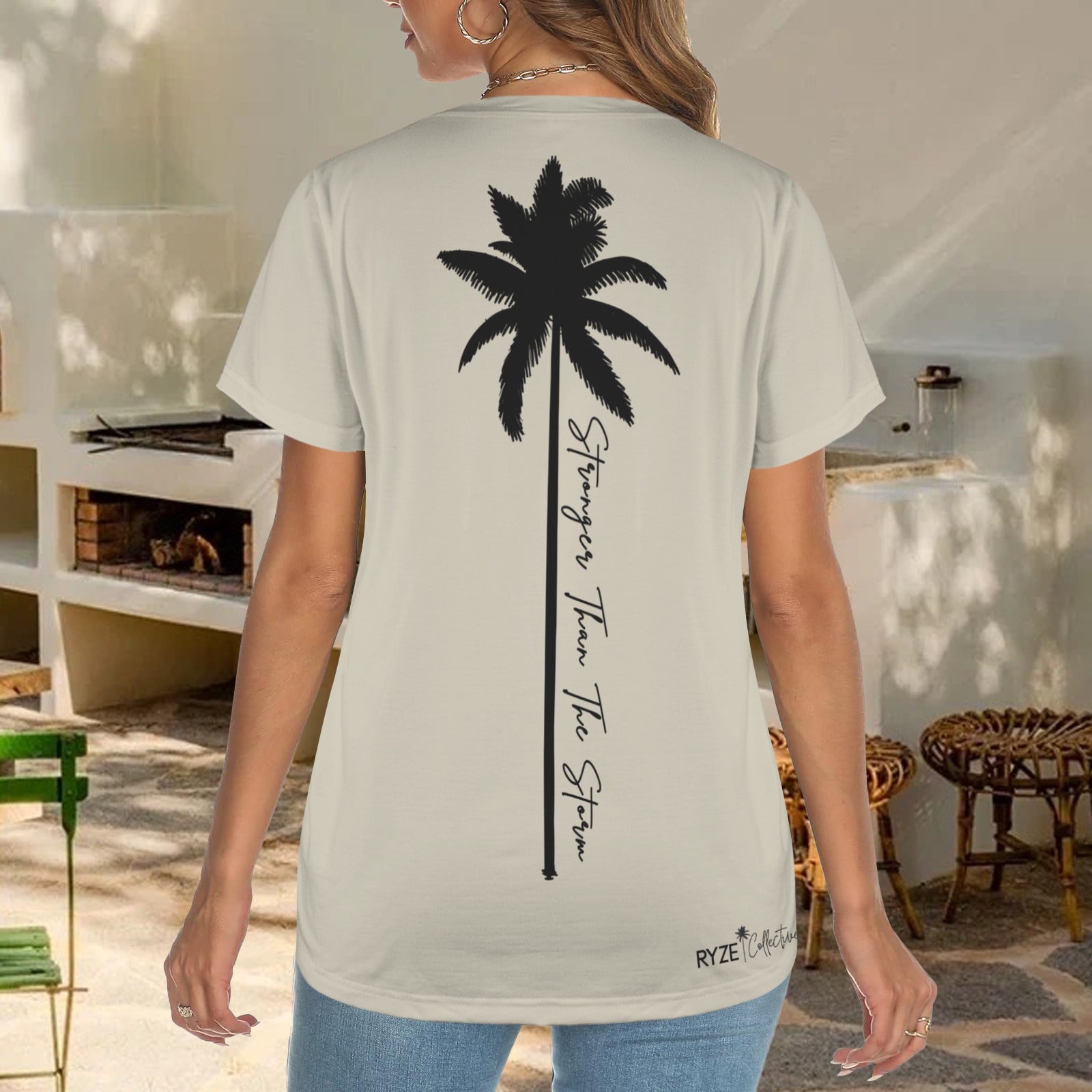 Palm Tree Strong Tee- Sand