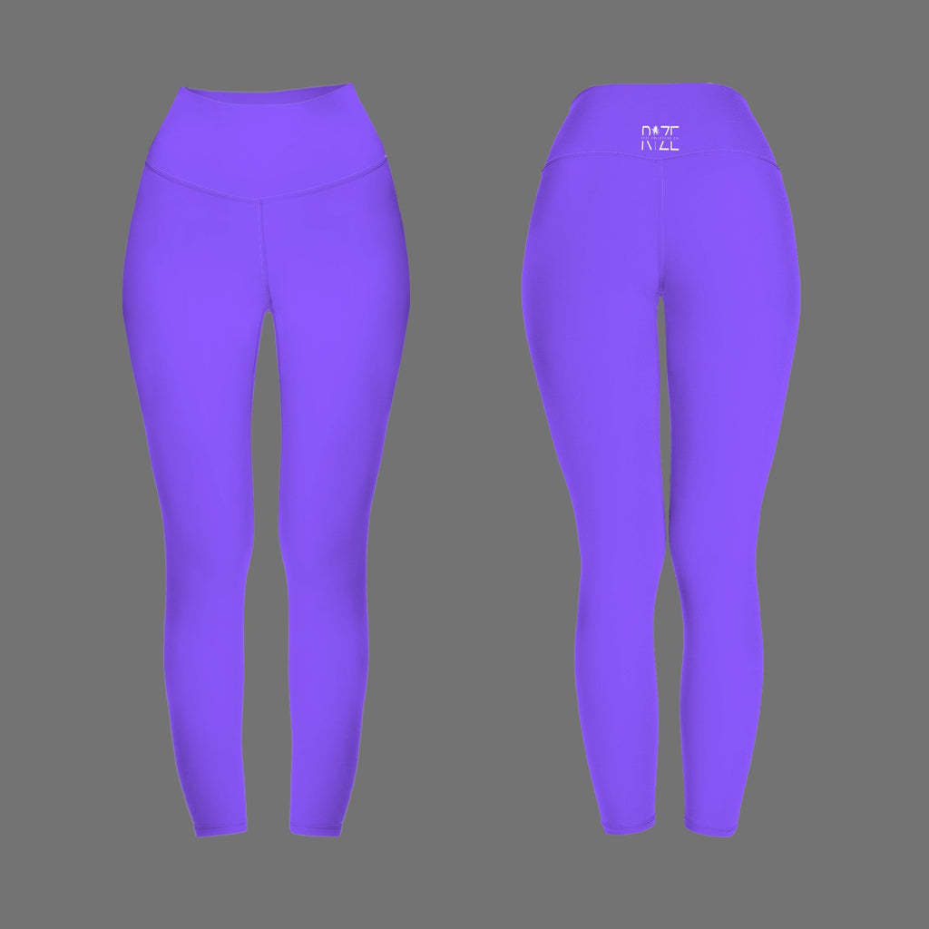 High Waist Yoga Leggings- Electric Purple