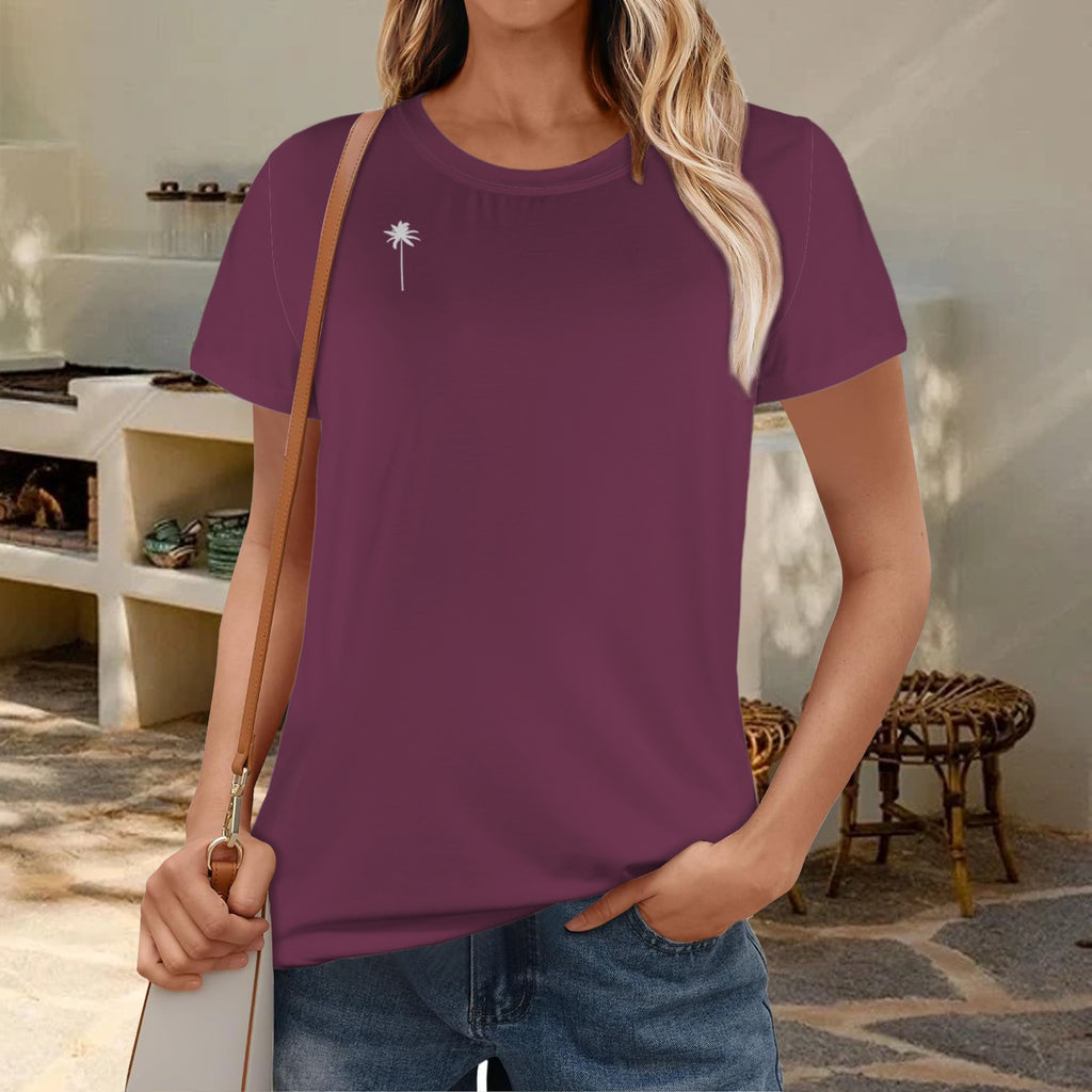 Palm Tree Strong Tee- Wine