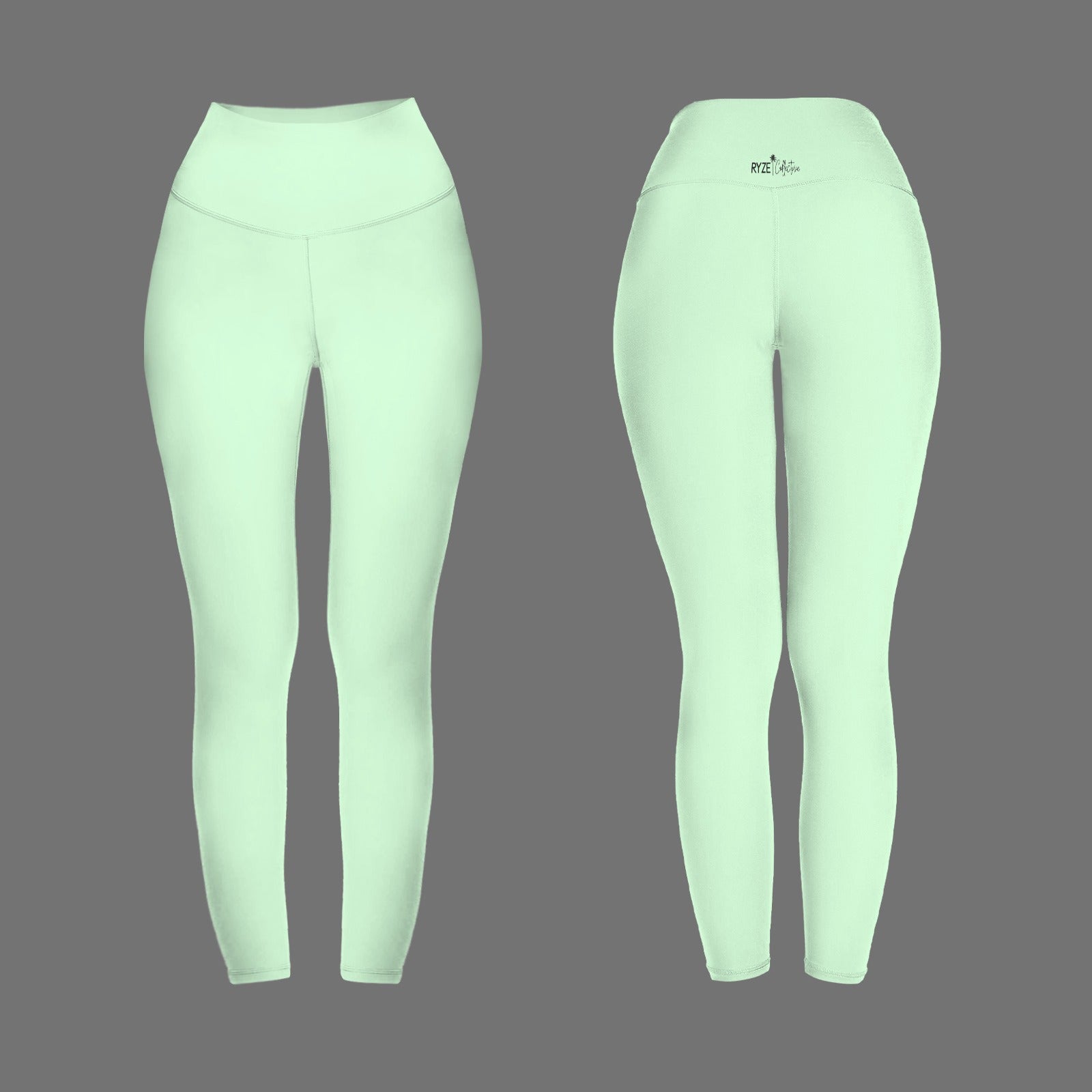 High Waist Yoga Leggings- Frosty Lime
