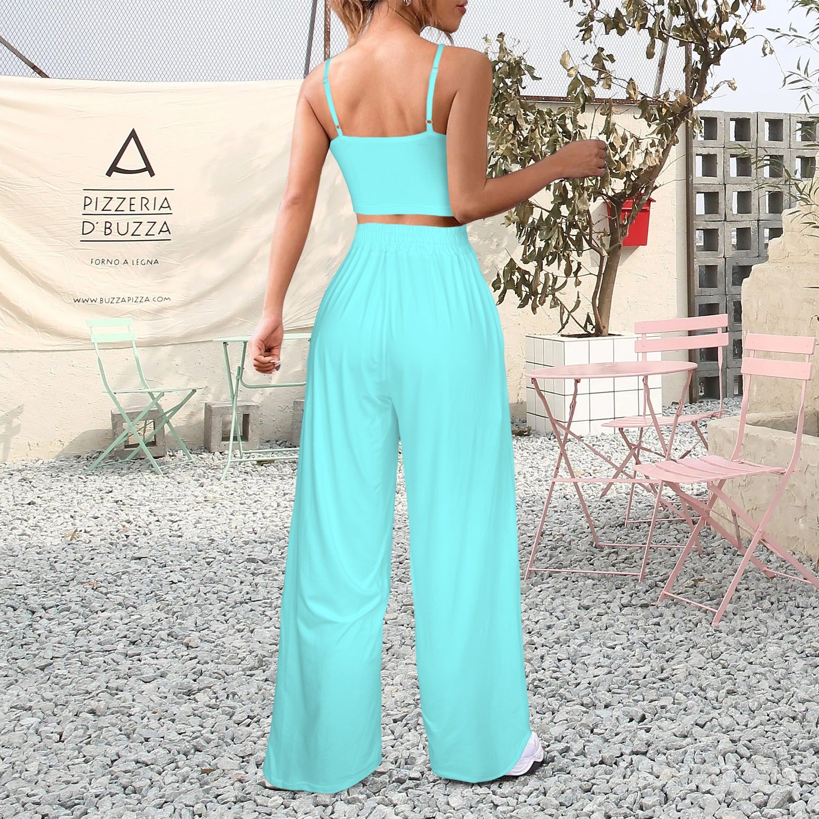 Bralette Pant Set- Bali Blu
