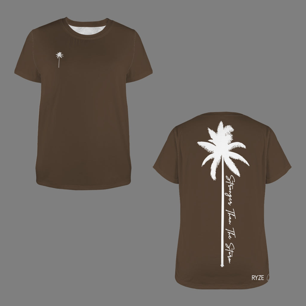 Palm Tree Strong Tee- Chocolate