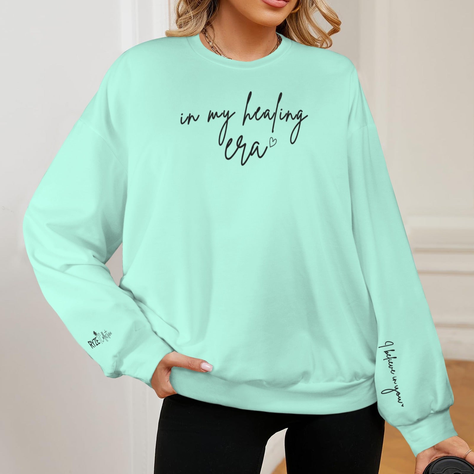 in my healing era Sweatshirt- Mint
