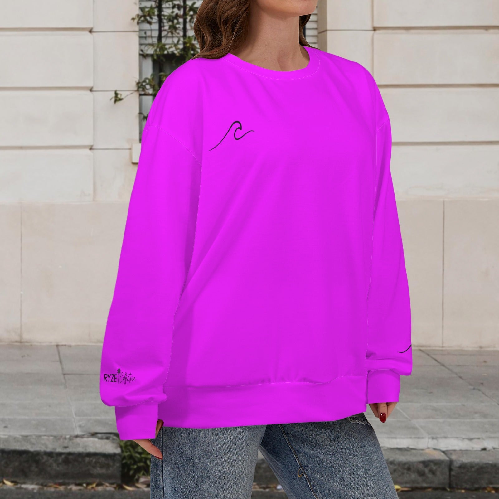 In a Sea of Hate be a Ripple of Love Sweatshirt- Electric Purple