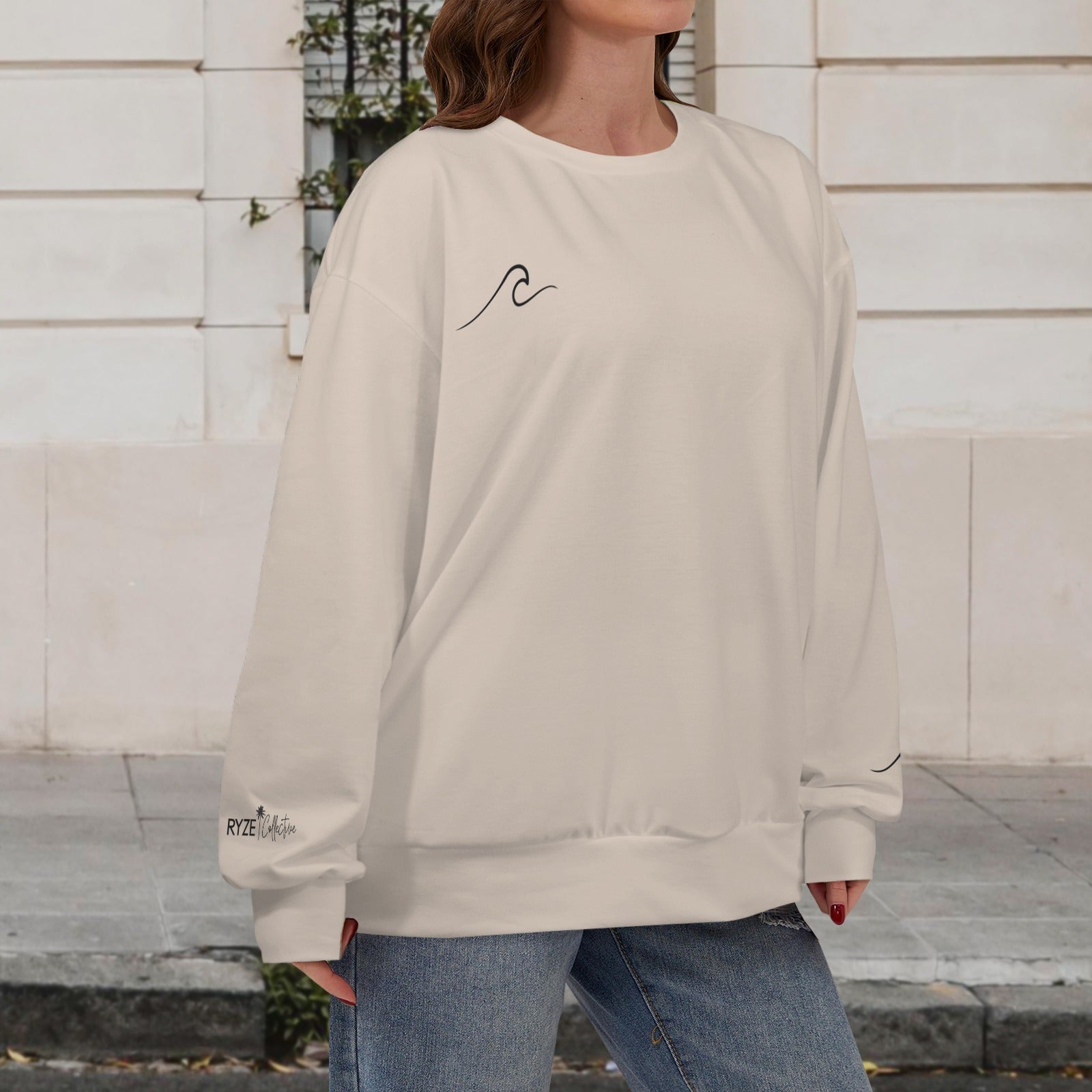 In a Sea of Hate be a Ripple of Love Sweatshirt- Sand