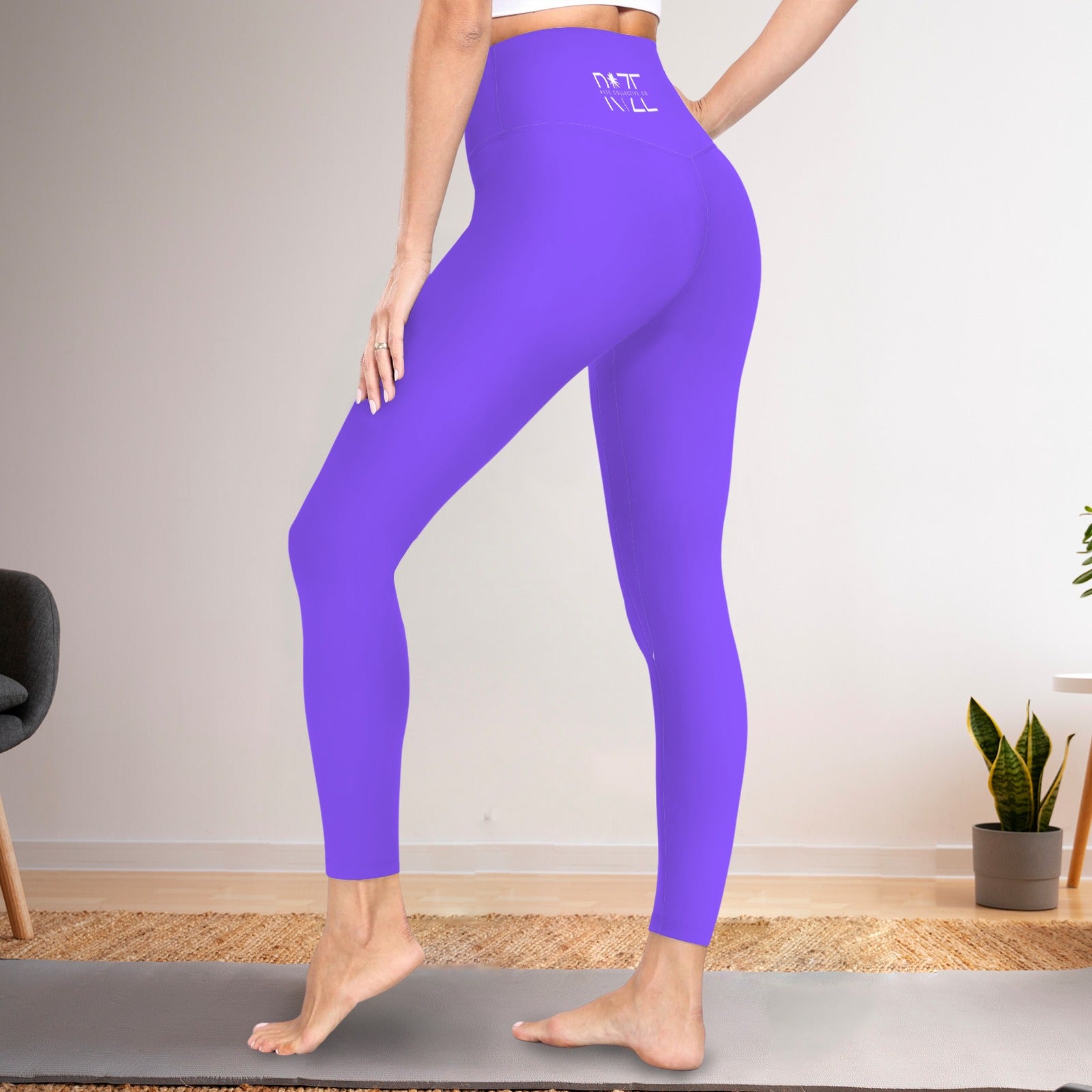 High Waist Yoga Leggings- Electric Purple
