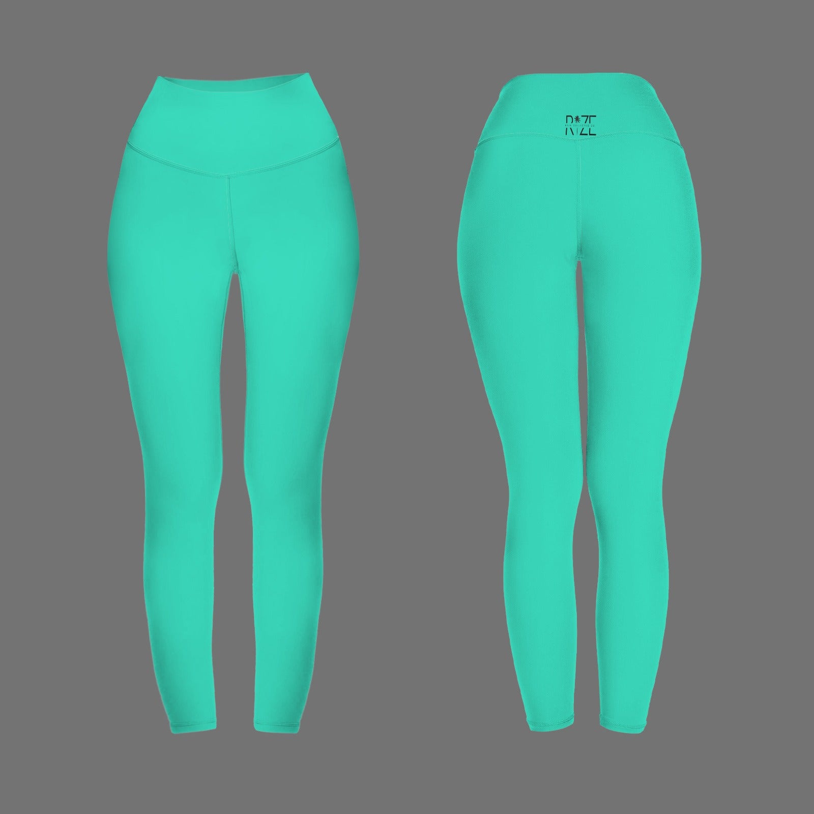High Waist Yoga Leggings- Seafoam