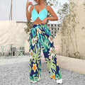 Bralette Pant Set- Hawaii Blu
