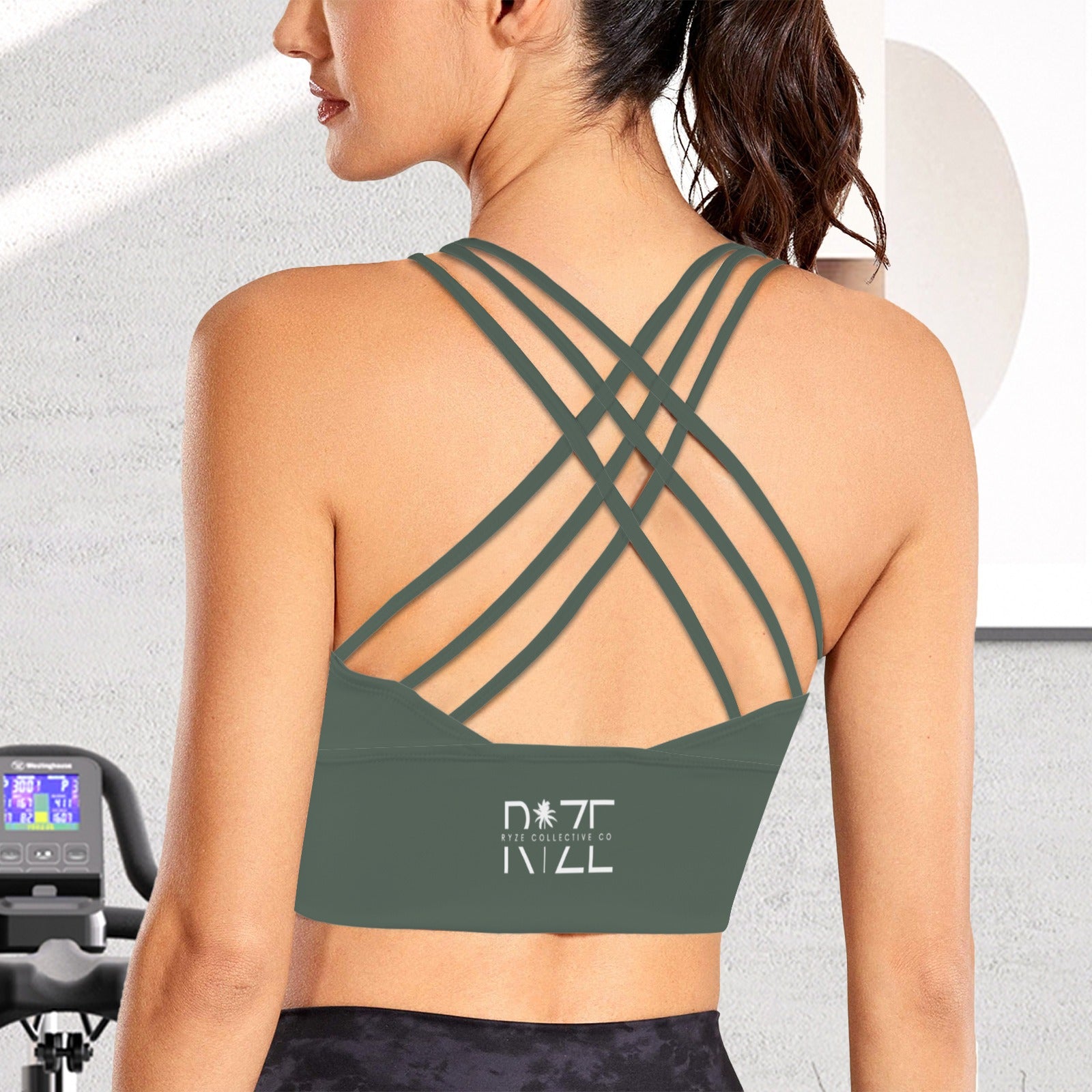 Crossback Yoga Tank- Army Green