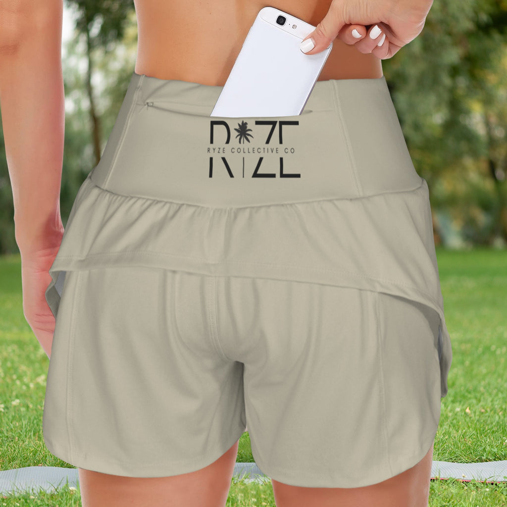 Women's Active Shorts- Sand