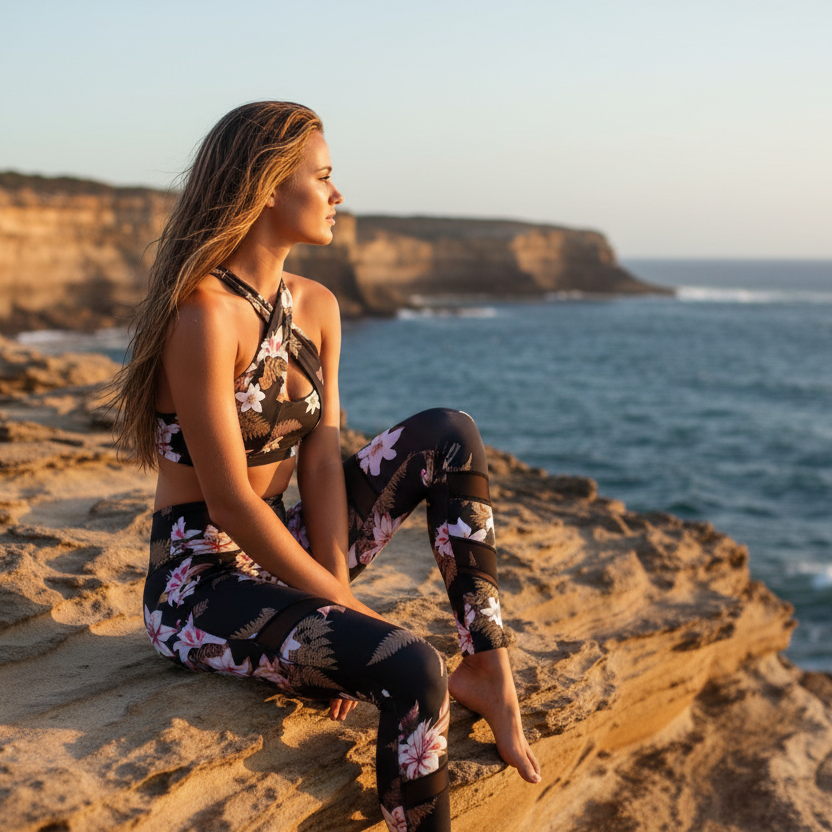 Tropical Cross Chest Yoga Set