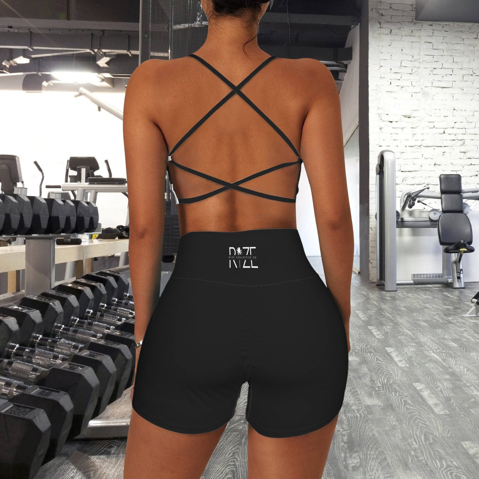 Women's Yoga Shorts Set- Midnight