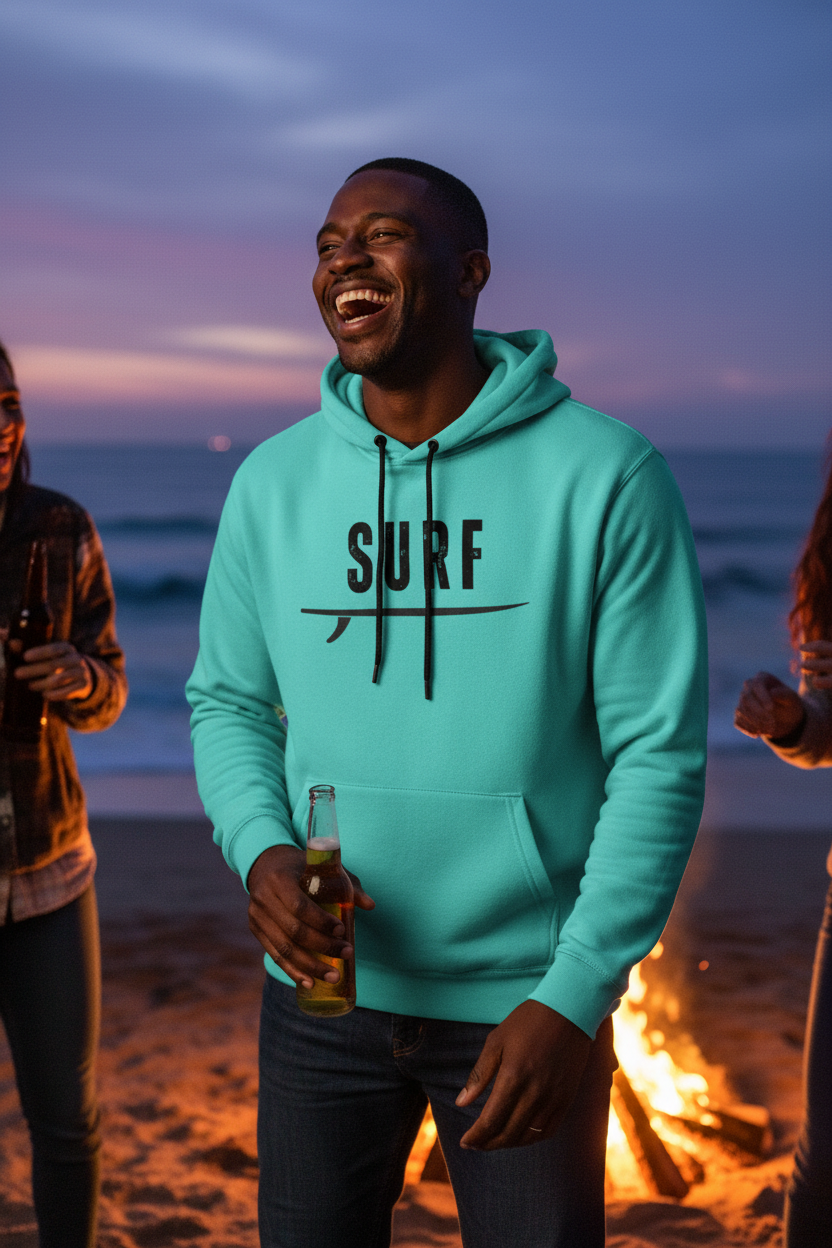Aqua SURF Hoodie - Beachside Bonfire