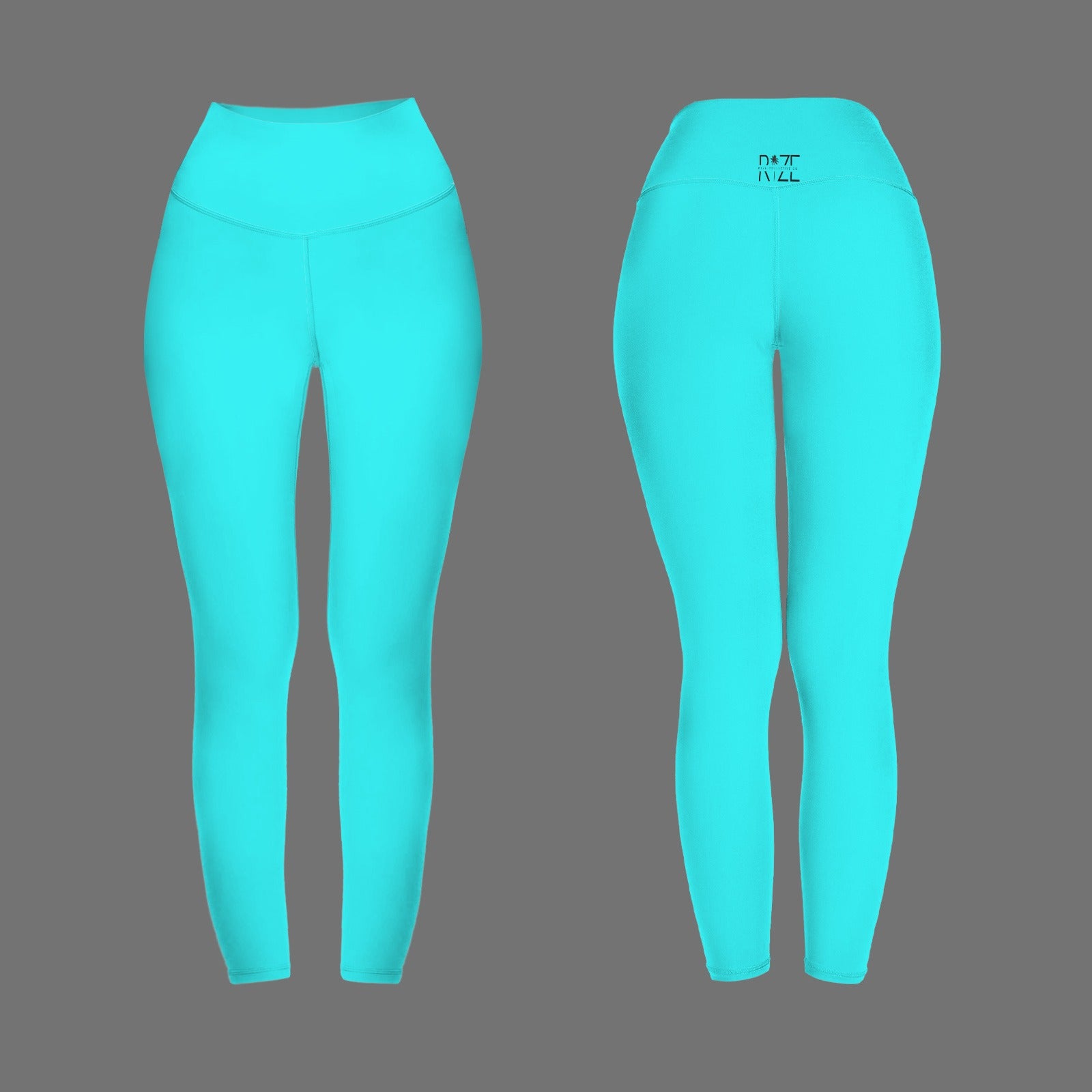 High Waist Yoga Leggings- Bali Blu