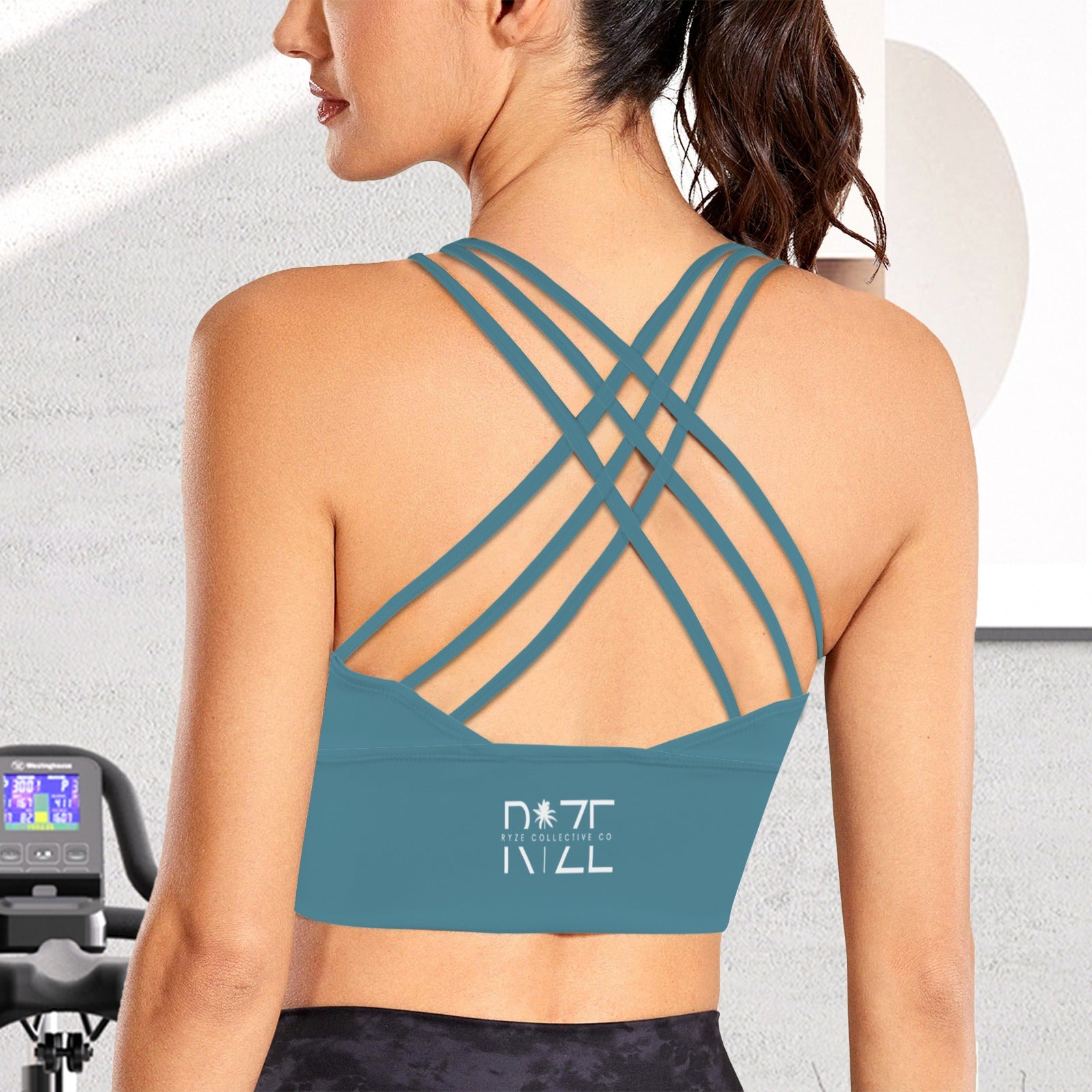Crossback Yoga Tank- Teal