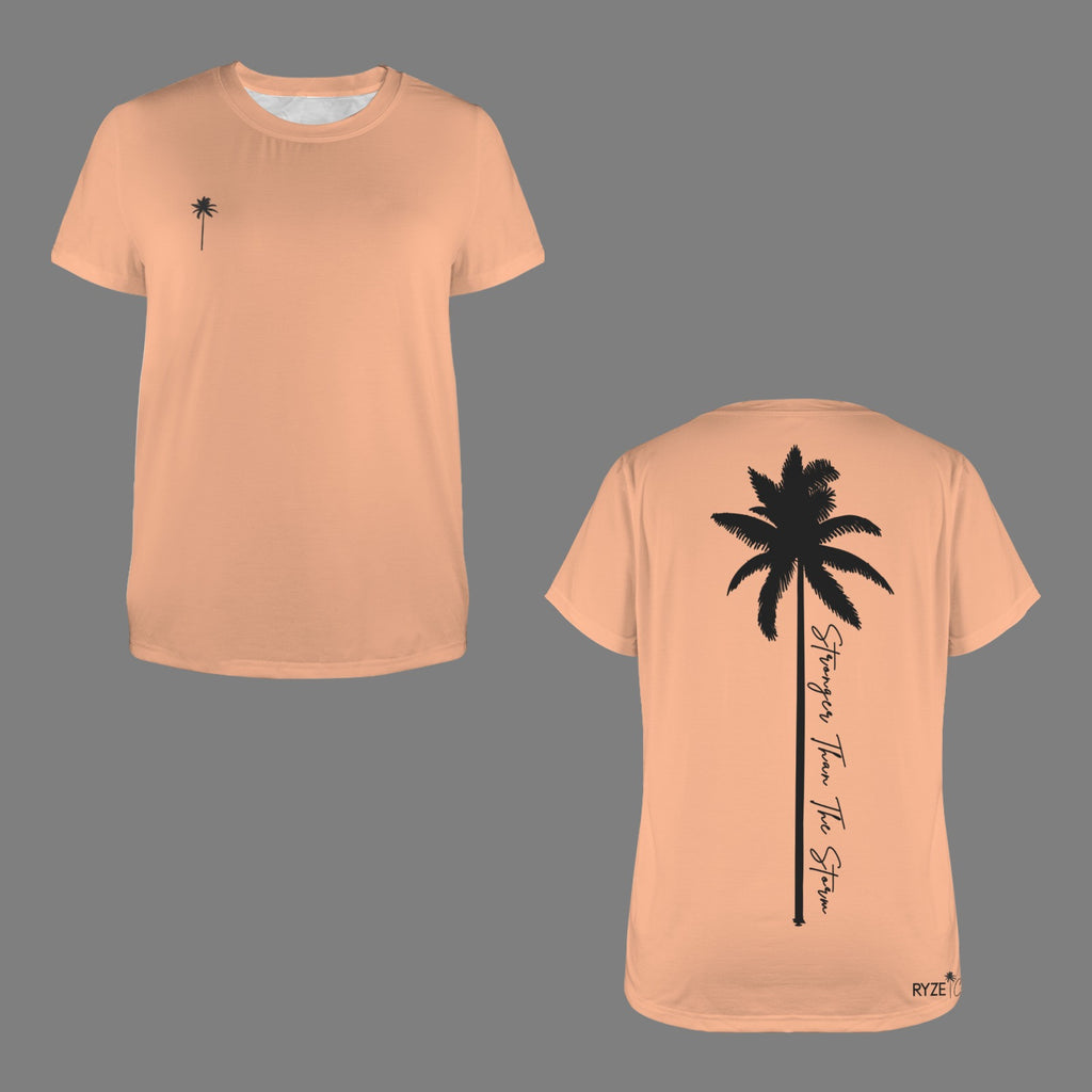 Palm Tree Strong Tee- Peachy