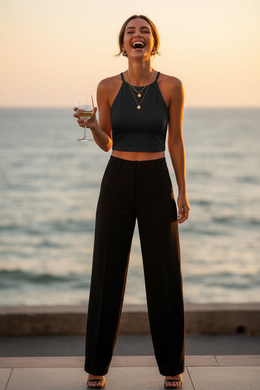 Black Halter — Oceanside Dining Front