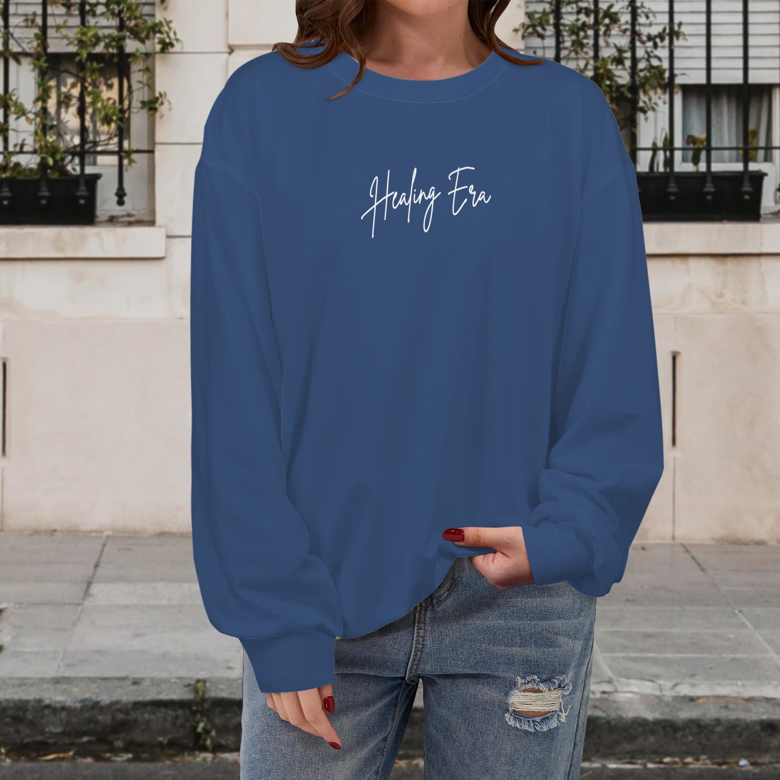 Healing in Progress Sweatshirt- Pacific Blu