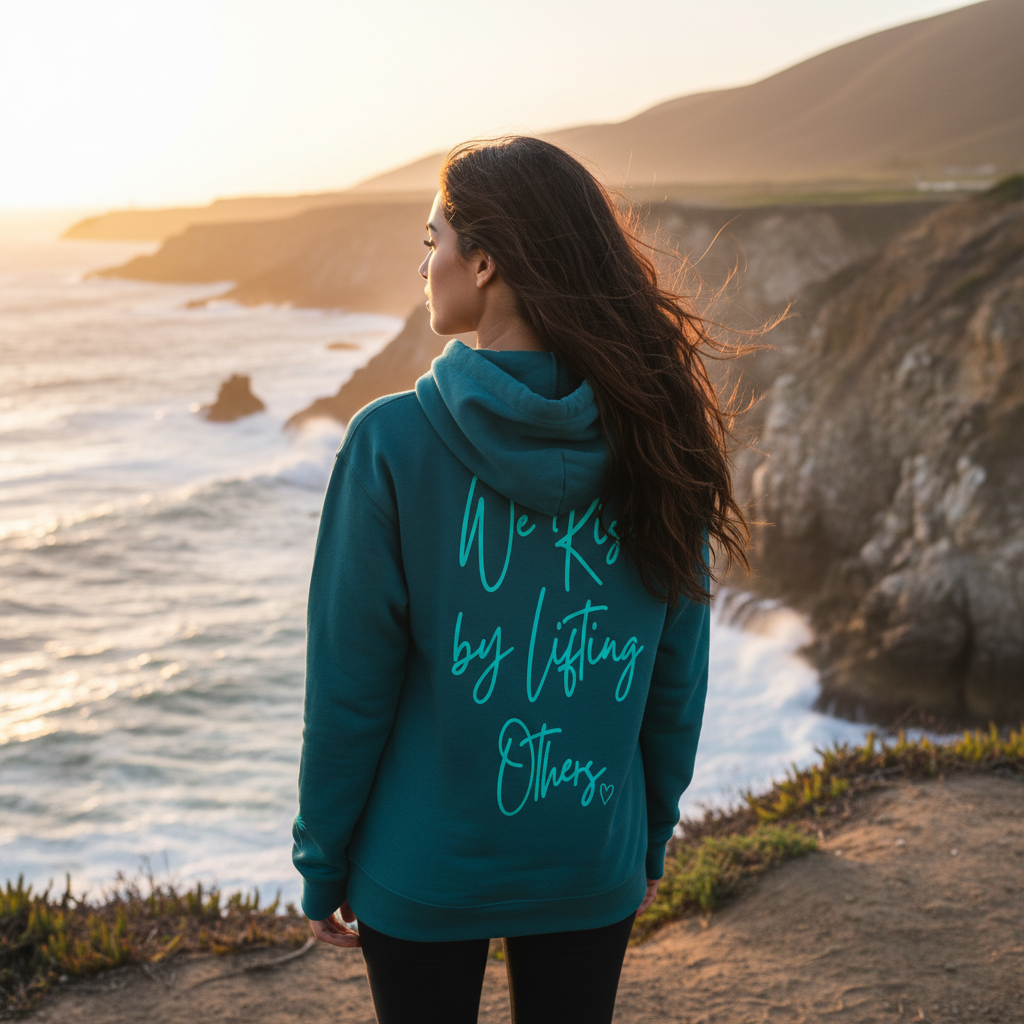 Coastal Cliffs - Dark Features - We Rise Hoodie