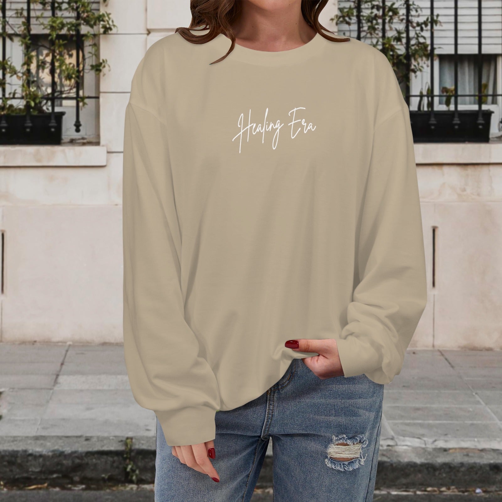 Healing in Progress Sweatshirt- Sand