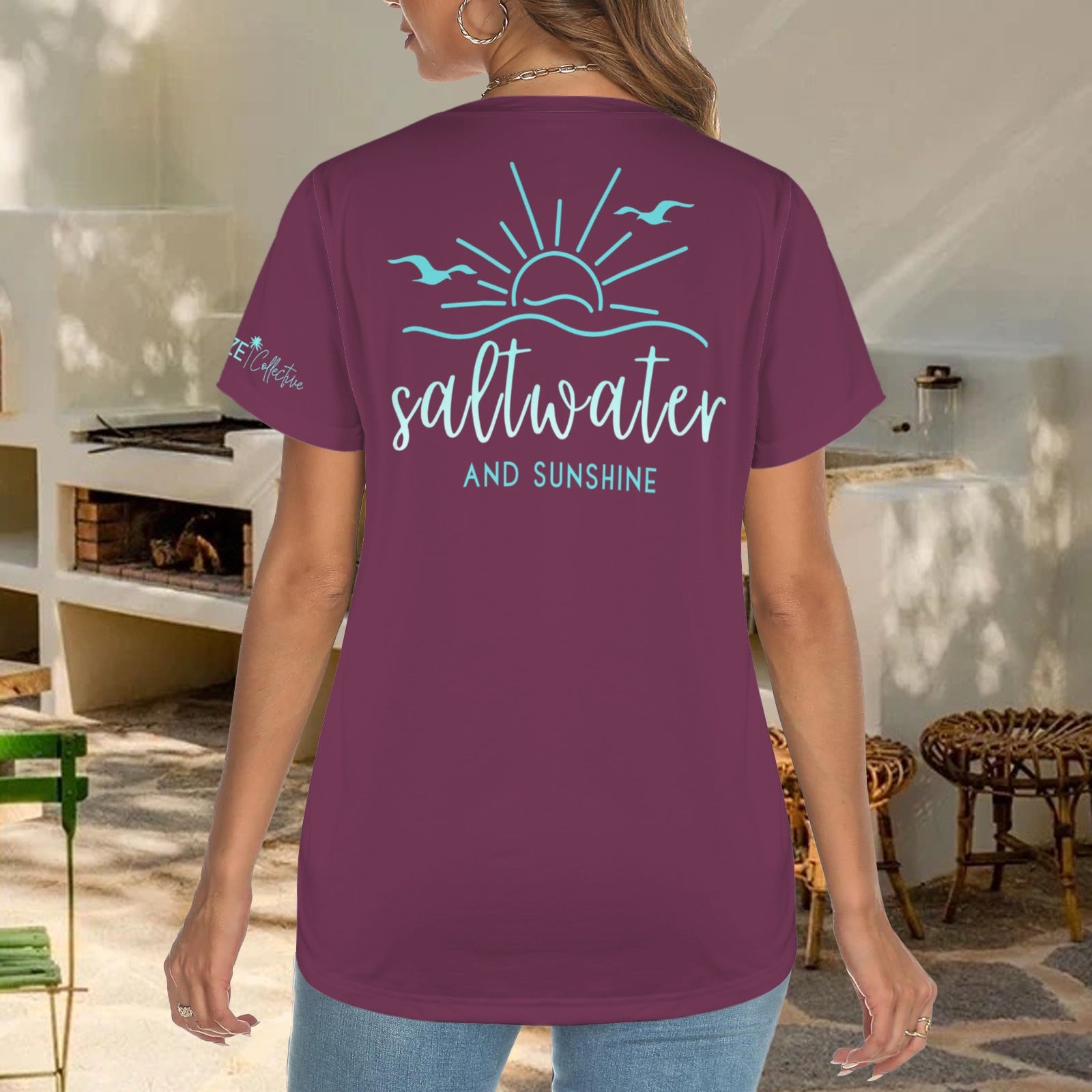Saltwater Heals Everything- Maroon