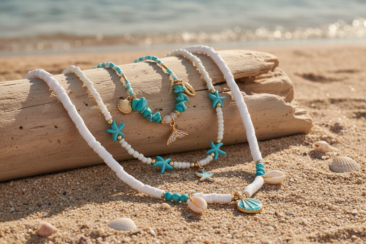 Shell & Starfish Necklace Set