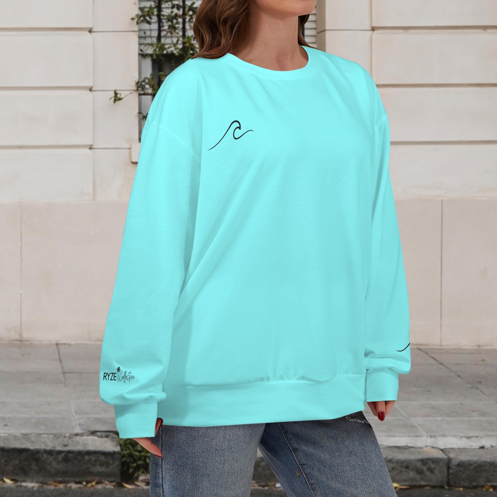 In a Sea of Hate be a Ripple of Love Sweatshirt- Bali Blu