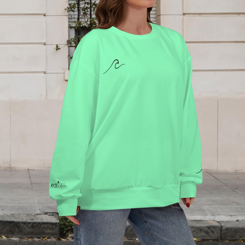 In a Sea of Hate be a Ripple of Love Sweatshirt- Seafoam
