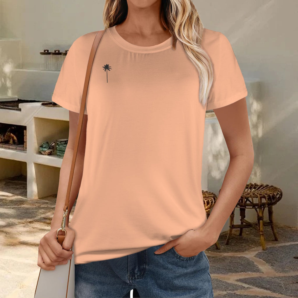 Palm Tree Strong Tee- Peachy