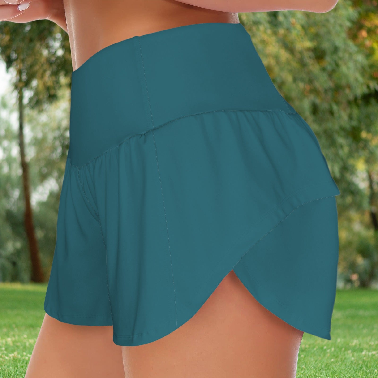 Women's Active Shorts- Teal