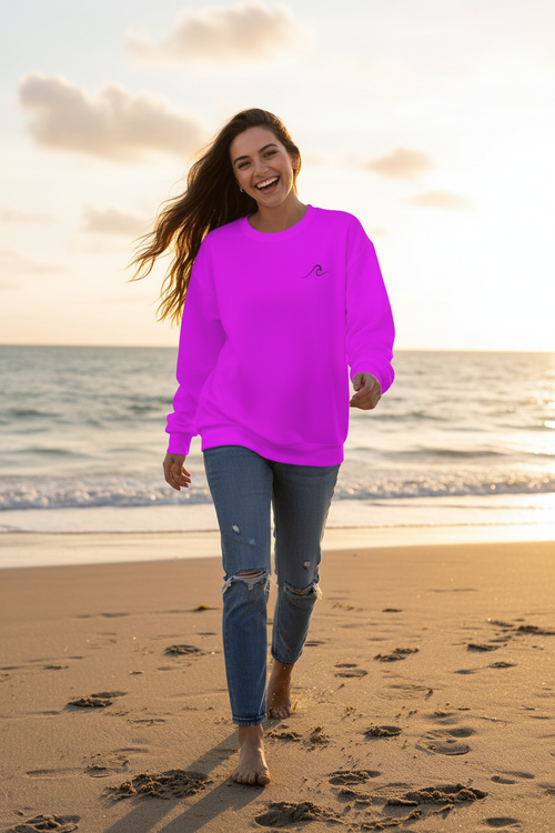 Front — Beach Walk Hair Toss, wave on left chest