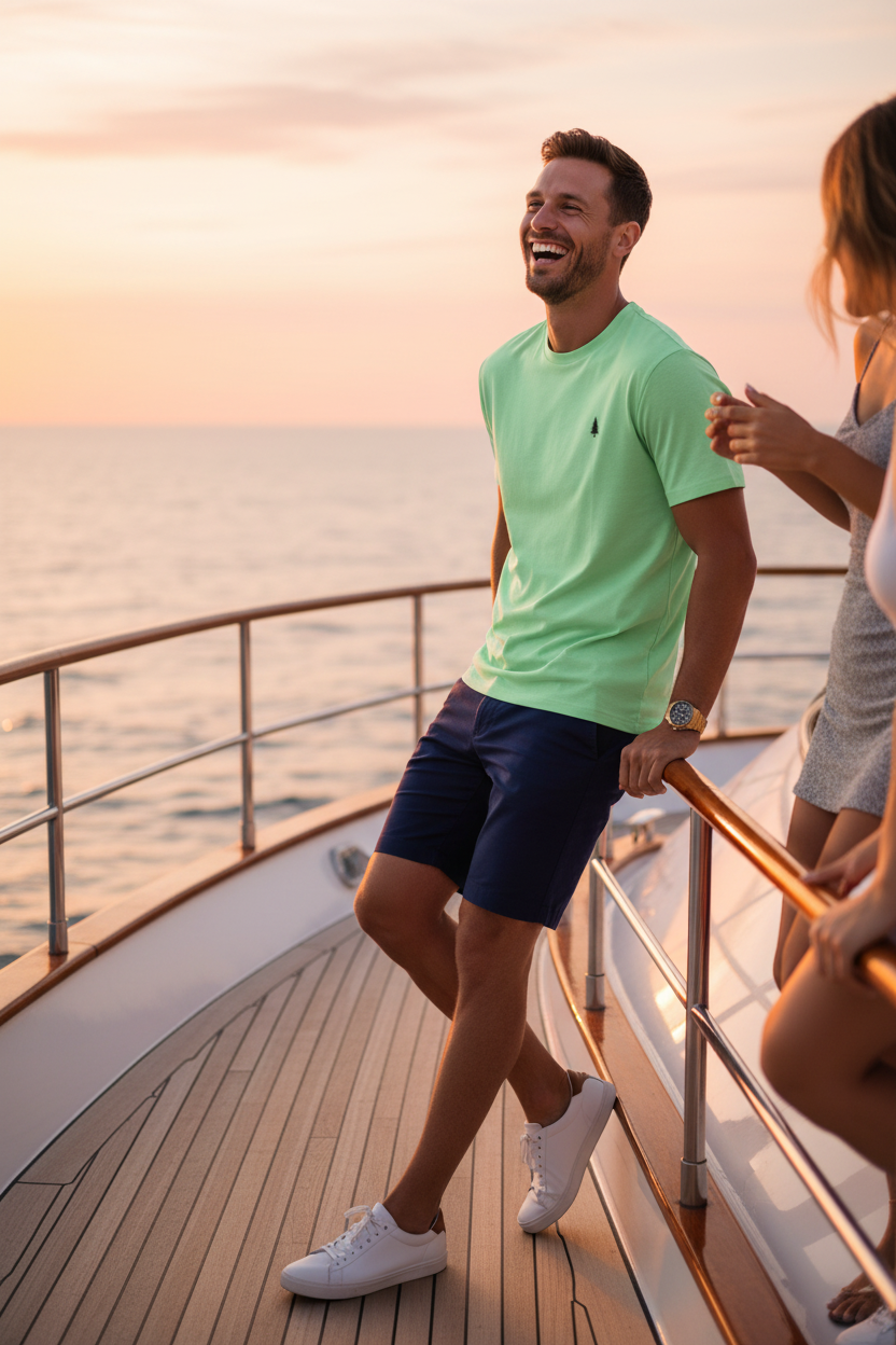 Frosty Lime Tee — Yacht Front