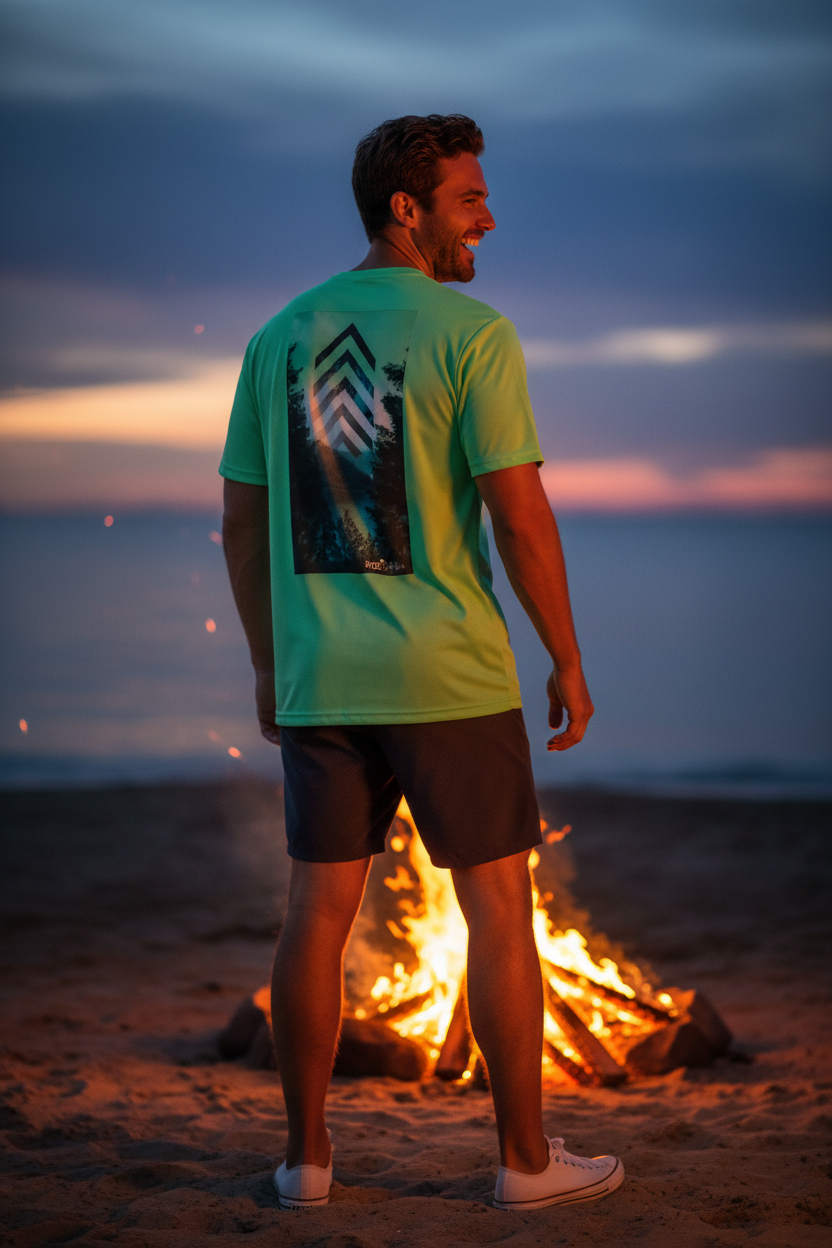 Lime Tee — Bonfire Back