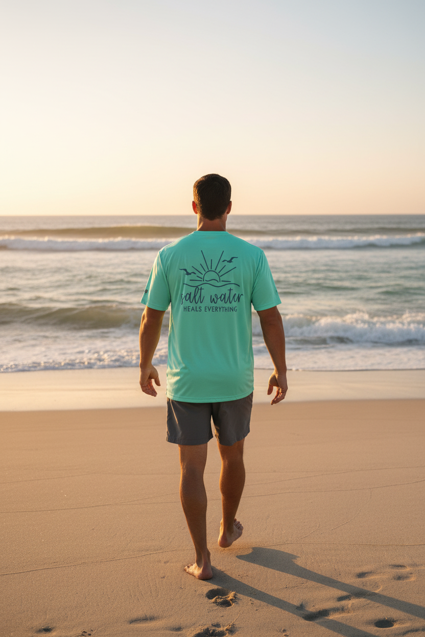 Mint Tee Back - Shoreline Walk