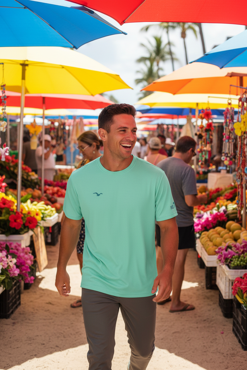 Mint Tee Front - Beach Market