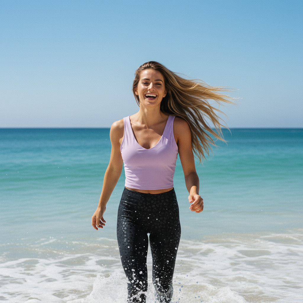 Ryze Crop Tank – Lavender Waves