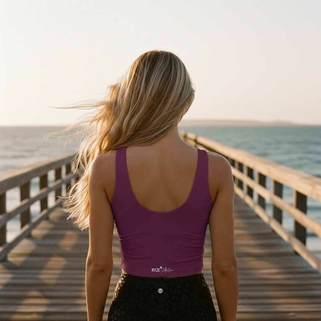 Ryze Crop Tank – Plum Pier Back
