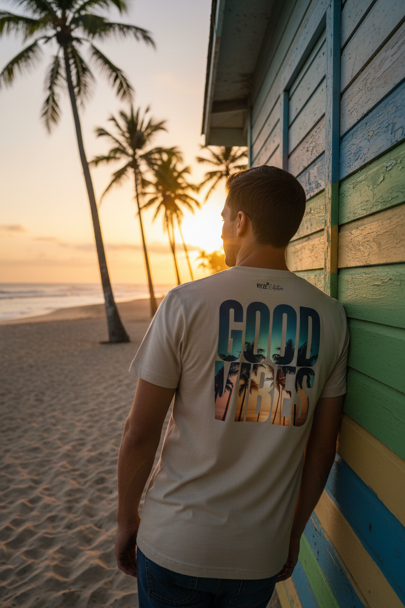 Sand Good Vibes Tee Back - Surf Shack