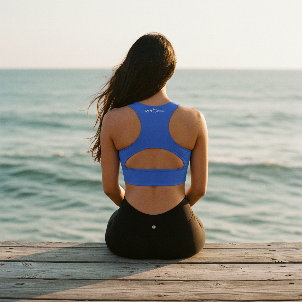 Sports Bra – Royal Blue Back Pier
