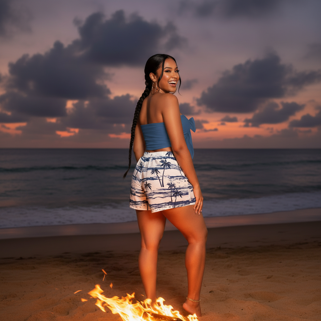 Steel Blue Palm — Bonfire Back