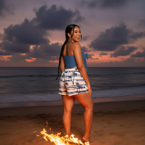 Steel Blue Palm — Bonfire Back