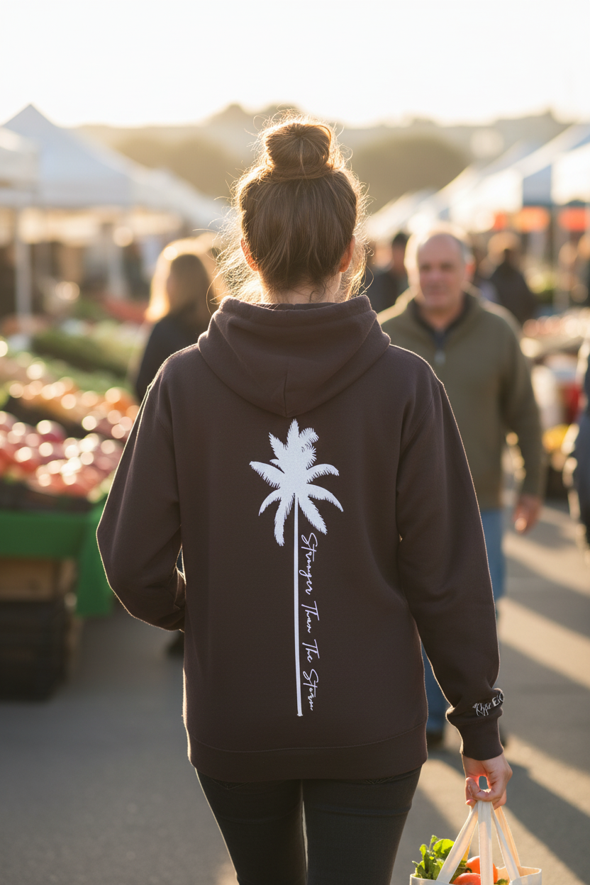 Stronger Than the Storm Palms Hoodie