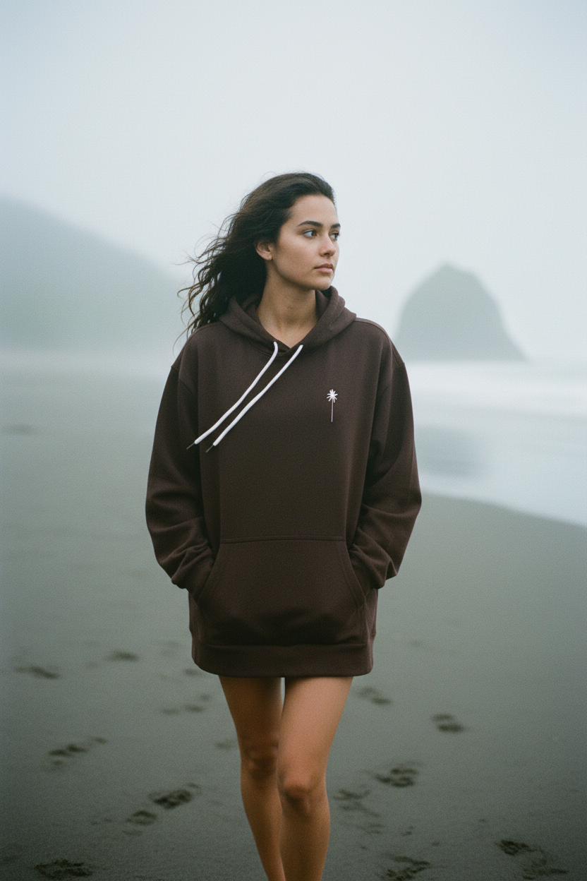 Stronger Than The Storm - Chocolate Brown Front - Oregon Coast