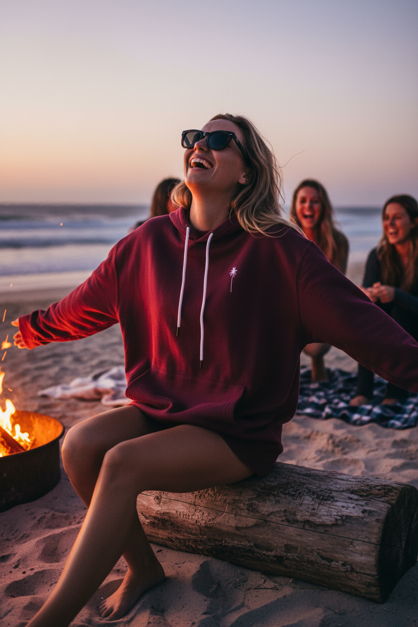 Stronger Than The Storm - Maroon Front - Beach Bonfire