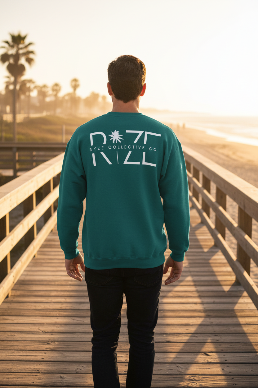 Teal Ryze Sweatshirt Back Coastal Lifestyle